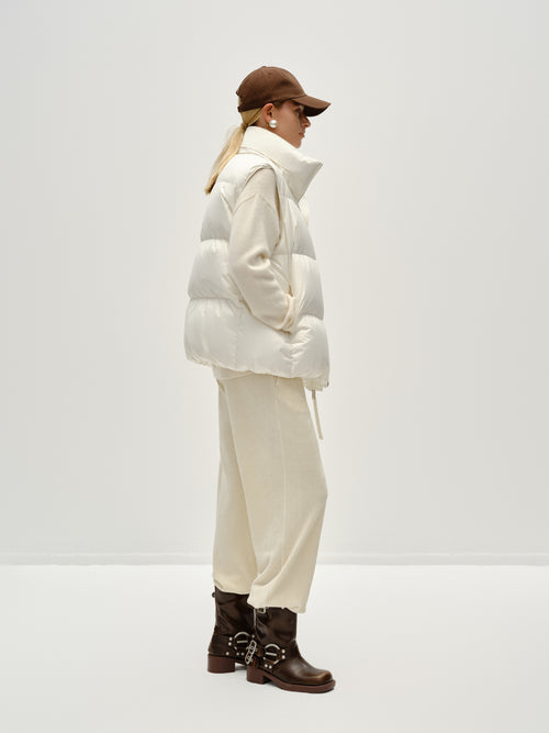 Cloudy White Down Vest