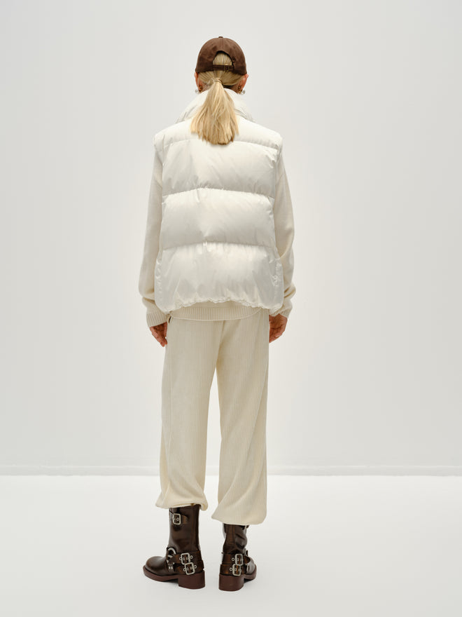 Cloudy White Down Vest