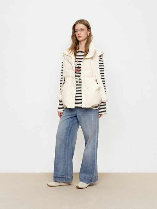 Woolen Hat Down Vest