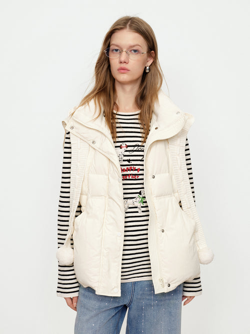 Woolen Hat Down Vest