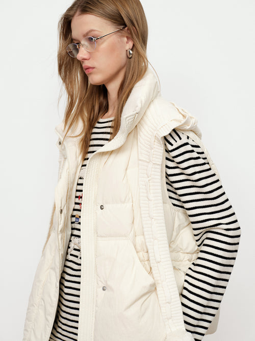 Woolen Hat Down Vest