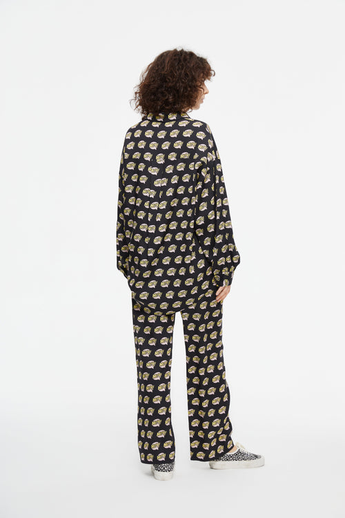 'Hey' Silk Pajama Pant-Sample