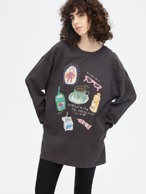 Happy Little Things Washed Sweatershirt