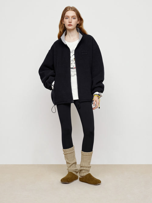 Polar Fleece Stand Up Collar Jacket