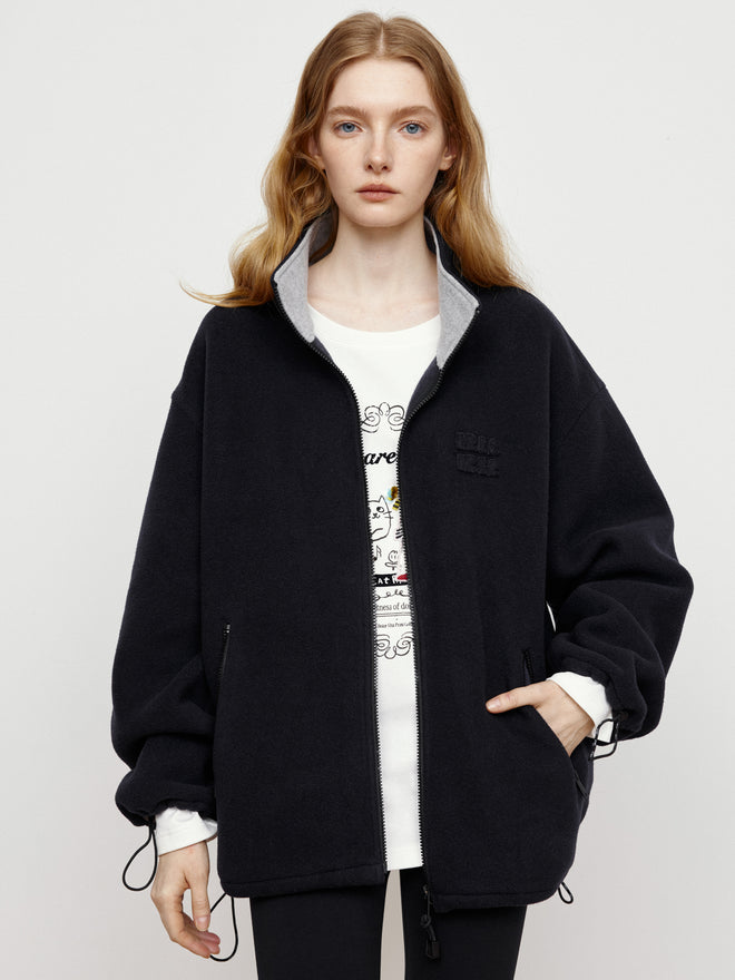 Polar Fleece Stand Up Collar Jacket