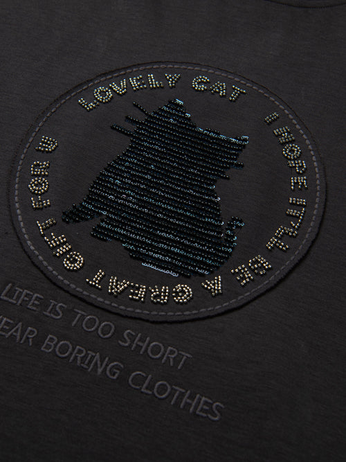 Carbon Grey Hooded Dress-Sample