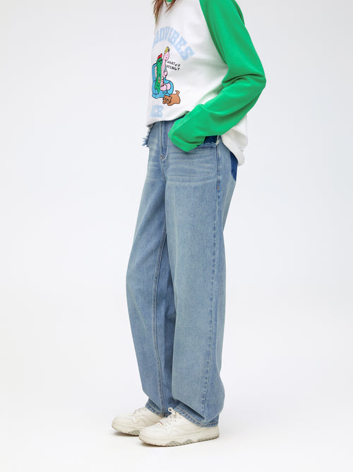 Deconstructed Pocket Jeans