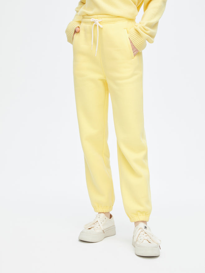 Cheese Yellow Padded Sweater Pants
