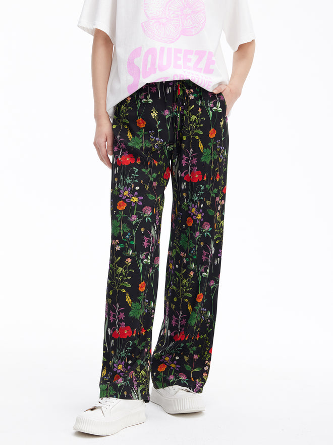 Floral Vanguard Silk Pants