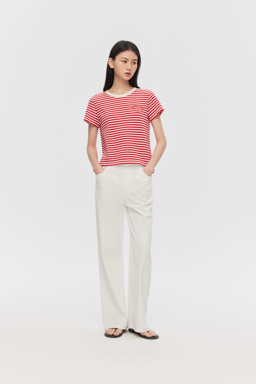 Red And White Striped T-Shirt