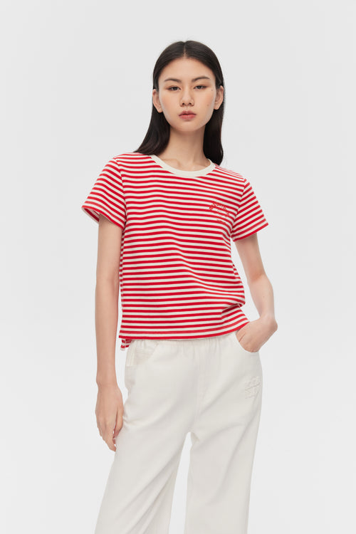 Red And White Striped T-Shirt