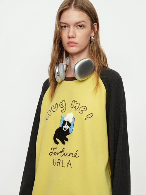 Cat Color Blocked T-Shirt