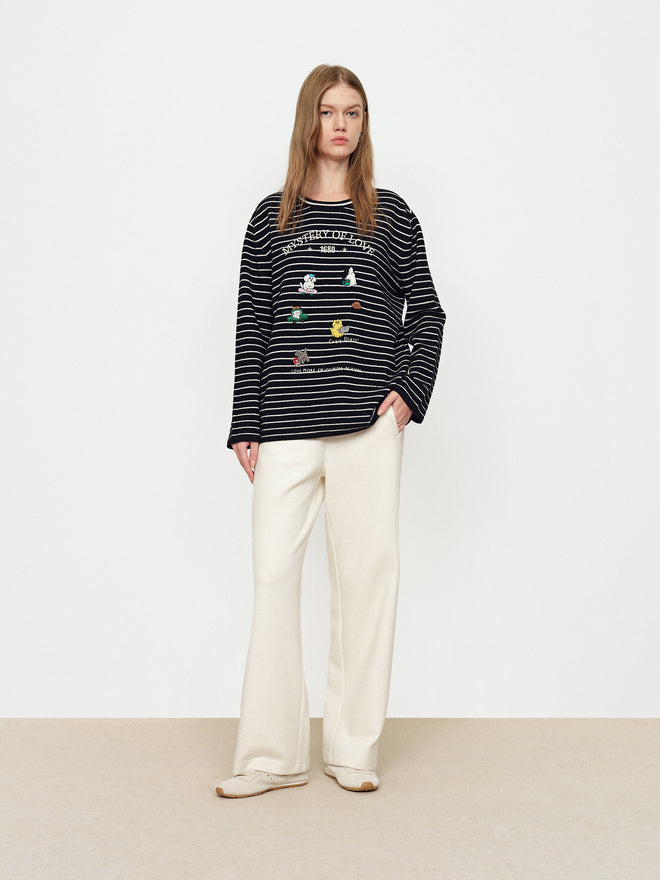 Black And White Striped Fun Sweater