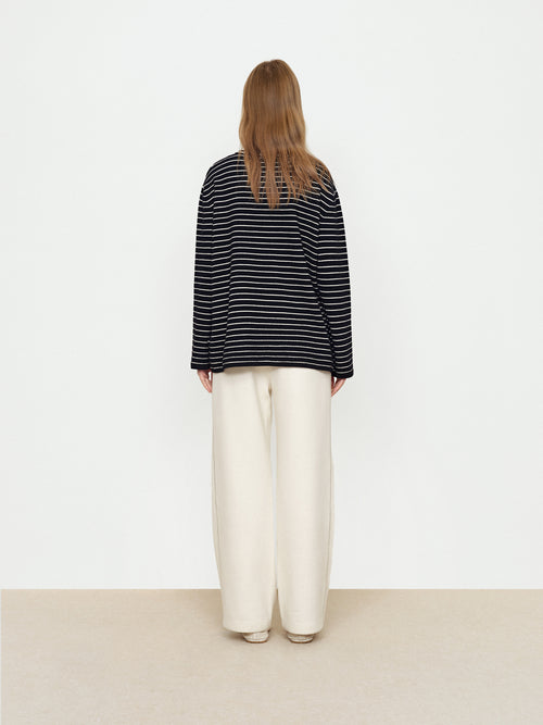 Black And White Striped Fun Sweater