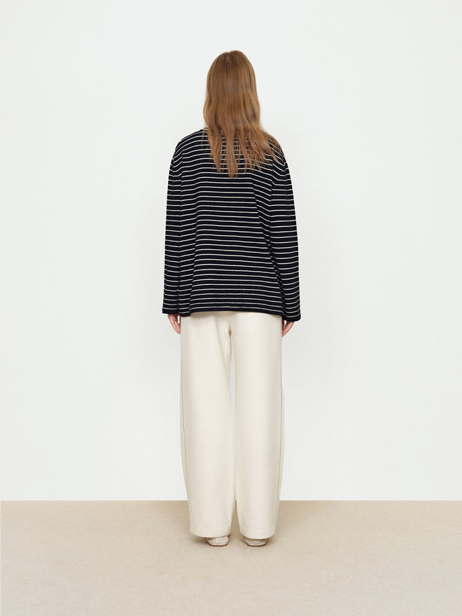 Black And White Striped Fun Sweater