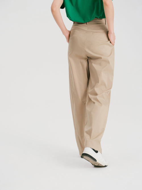 Simple Casual Wide Leg Pants-Khaki