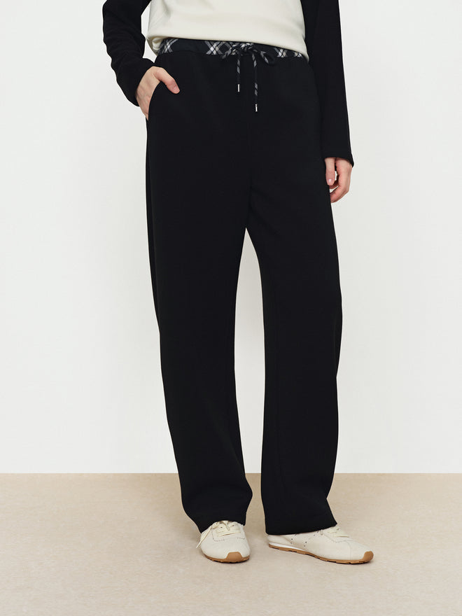 Plaid Patchwork Style Pants