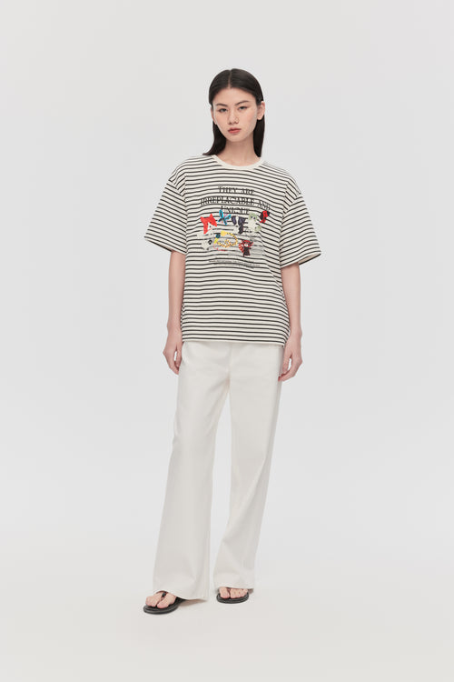 Animal Party Striped T-Shirt