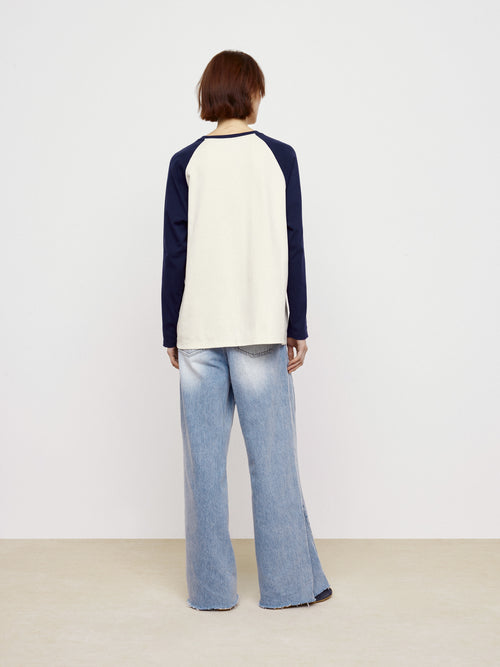 Long Sleeved Color Blocked Tee