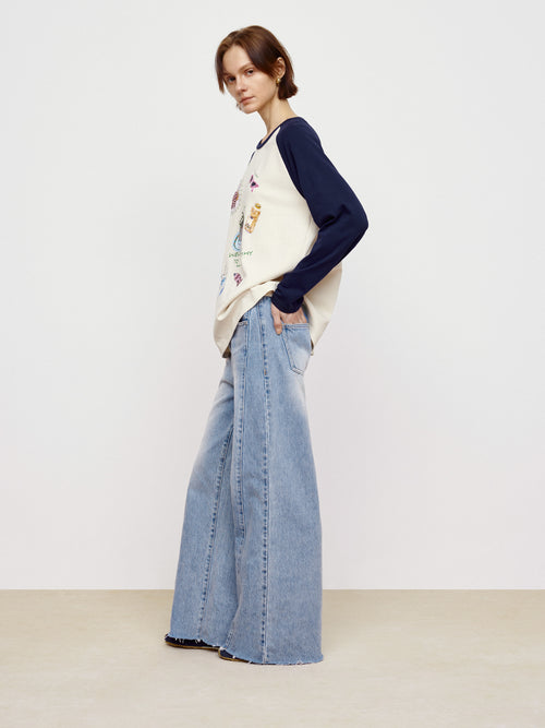 Long Sleeved Color Blocked Tee
