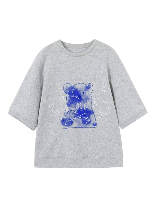 Grey Bear Embroidered Knitted Top - Urlazh New York
