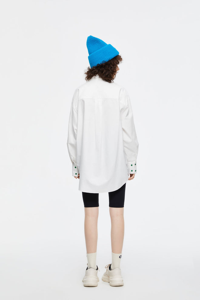 'Cartoon Collage" Boyfriend Shirt-Sample