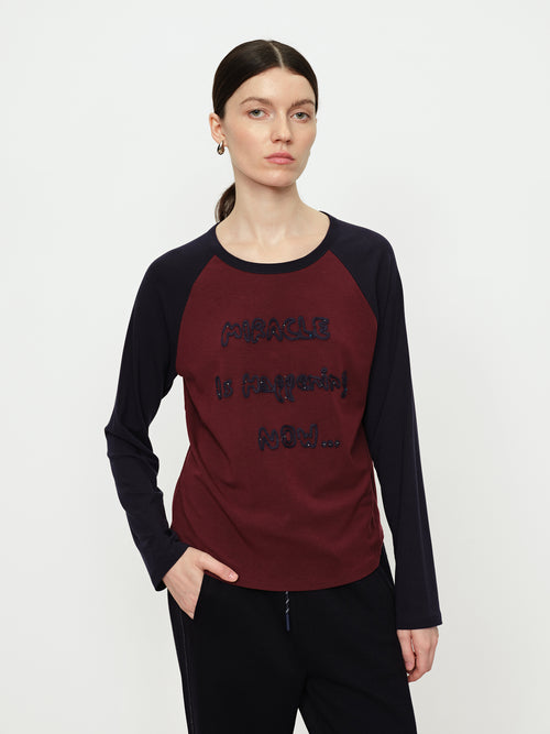 Wine Stained Cherry Long Sleeved Tee