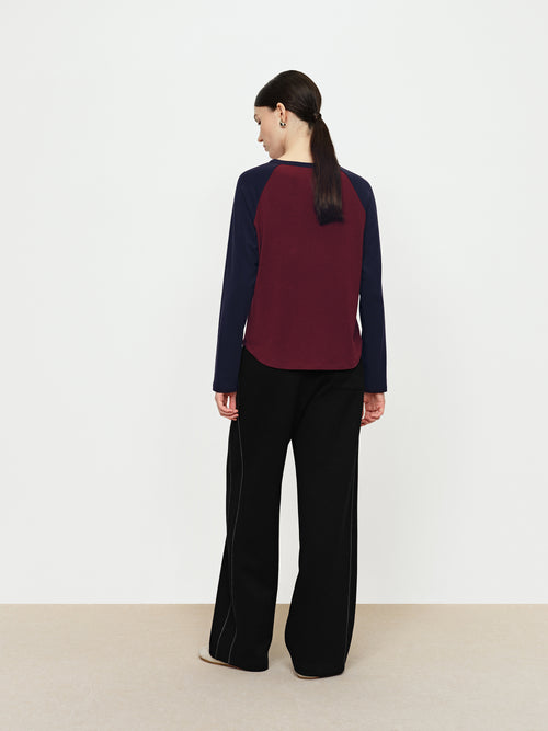 Wine Stained Cherry Long Sleeved Tee