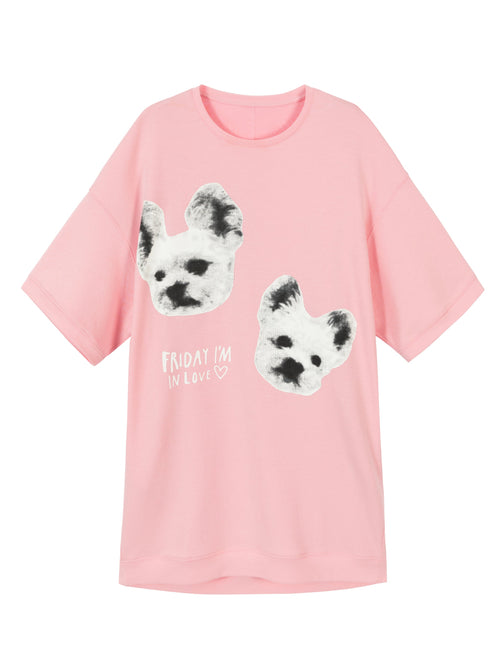 Puppies Printed T-shirt Dress - Urlazh New York