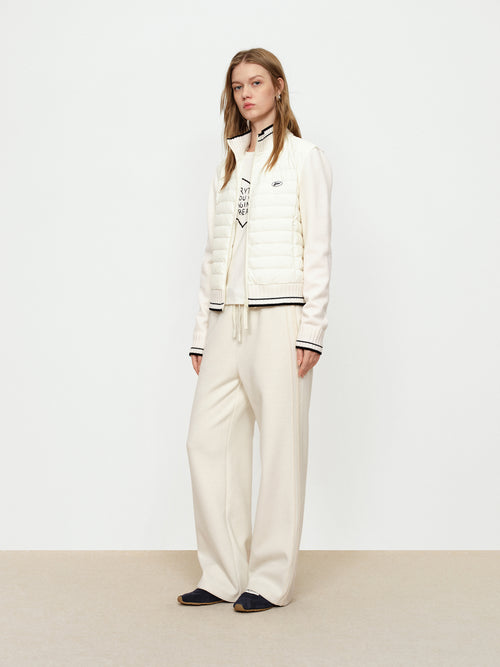 Winter Love Song Knitted Splicing Down Jacket