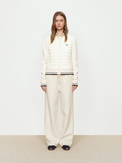 Winter Love Song Knitted Splicing Down Jacket