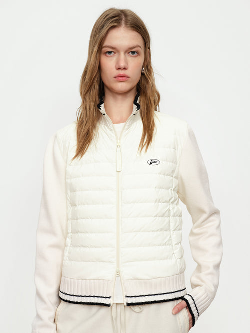 Winter Love Song Knitted Splicing Down Jacket