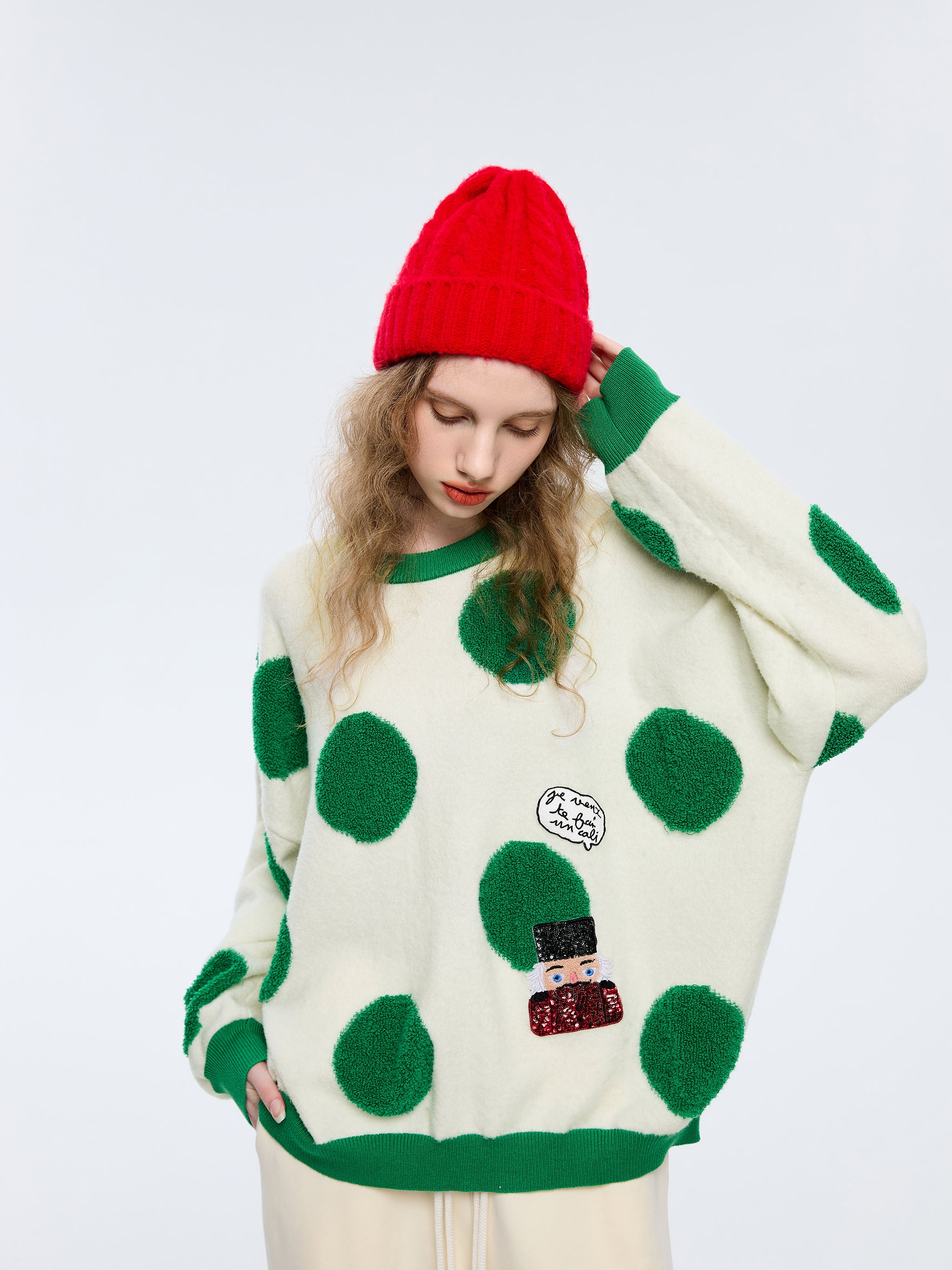 Green polka outlet dot sweater