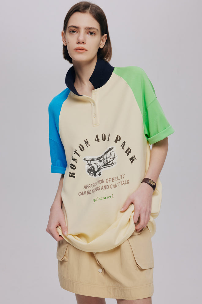 School Colour Block T-shirt