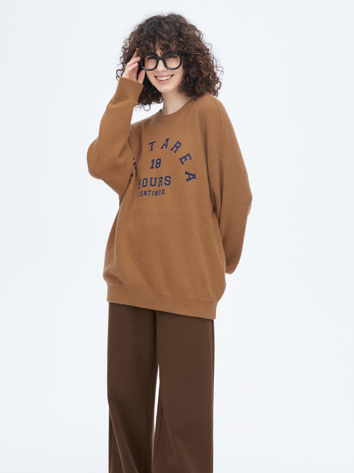 Vintage Letter Silhouette Sweater