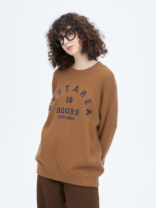Vintage Letter Silhouette Sweater