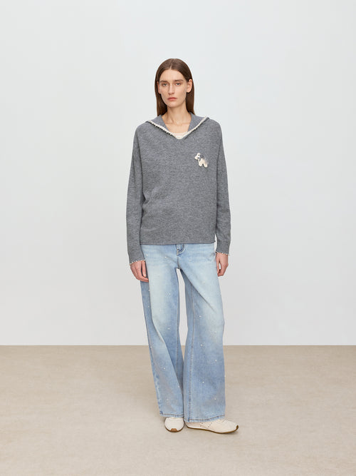 Decorative Hooded Sweater