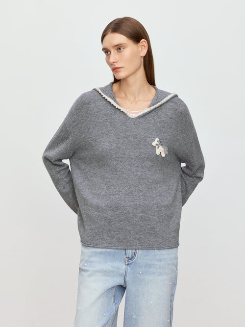 Decorative Hooded Sweater