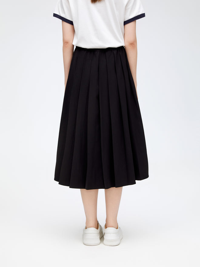 Sagittarius Denim Pleated Half Skirt
