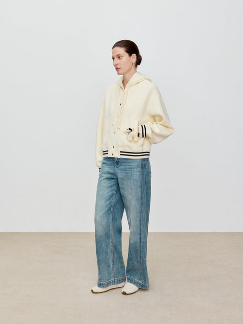 Honeycomb Knitted Coat