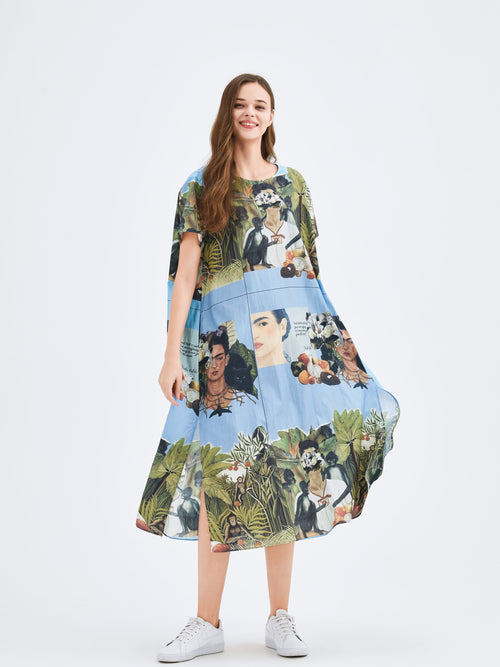 Forrest Printed Midi Dress - Urlazh New York