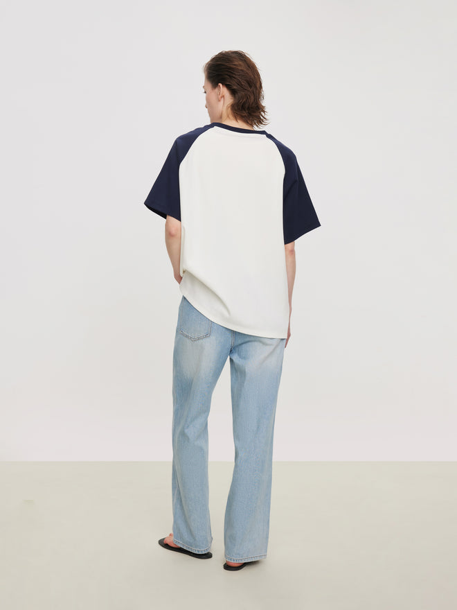College Style Colorblocked Tee