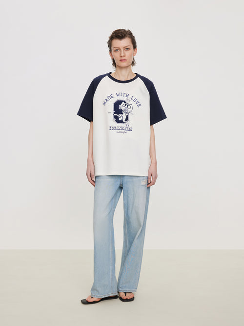 College Style Colorblocked Tee