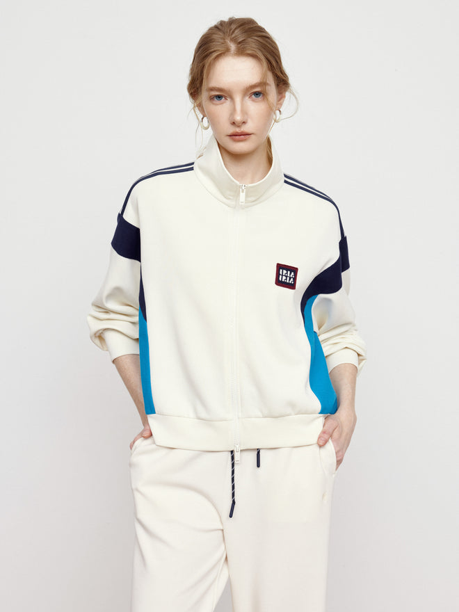Blue Impression Color Blocked Coat