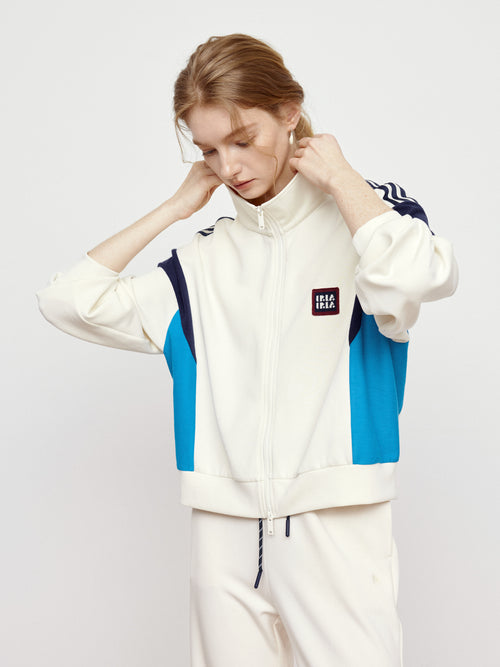 Blue Impression Color Blocked Coat