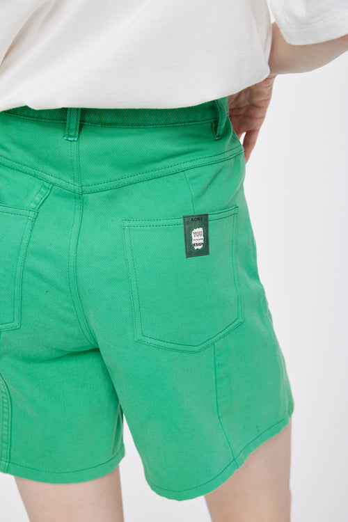 Green Boxy Bermuda Shorts - Urlazh New York