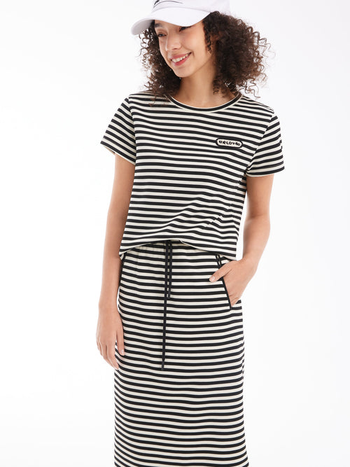 Casual Striped Suit-Tee-Sample