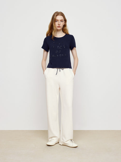Midnight Blue Letter Tee