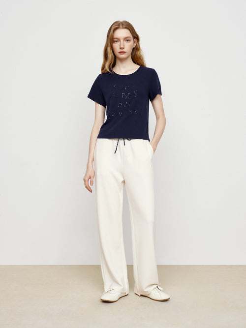 Midnight Blue Letter Tee