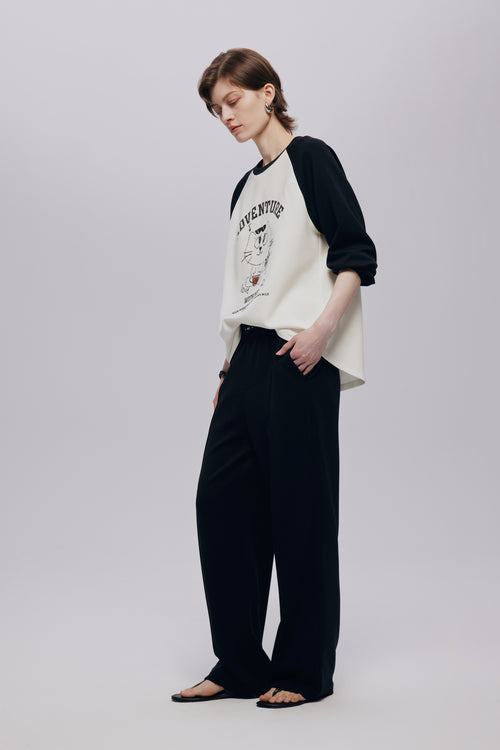 Black and White Comfort Suit-Pants